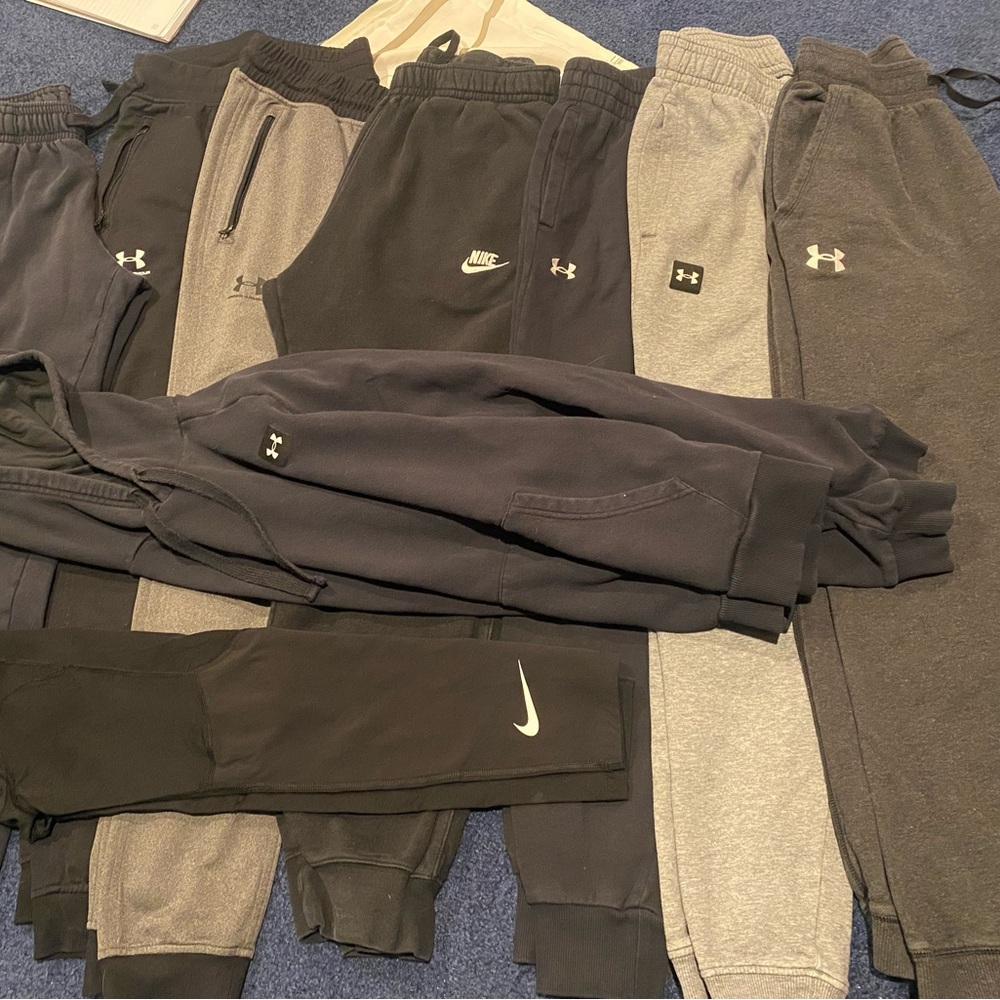 Under Armour and Nike Jogger Pants - Black and Gray